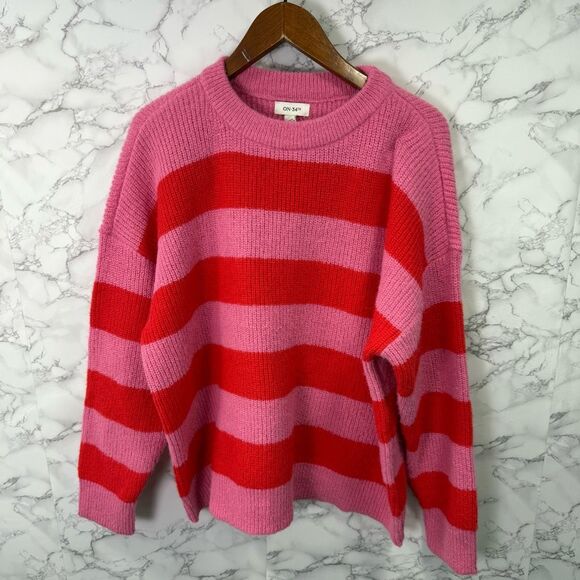 Women’s Plus Sweater sz 2X Macy’s On 34th Chunky Crewneck NEW G453-C - Picture 1 of 8